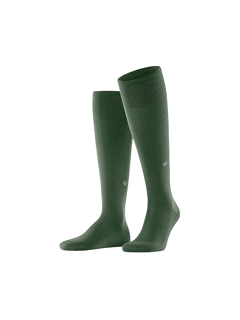 BURLINGTON Herren Kniestrümpfe LEEDS 40-46 asparagus dunkelgrün – Burlington