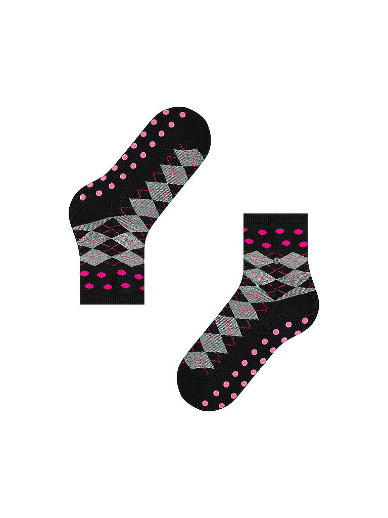 BURLINGTON | Damen ABS Socken Argyle Dot 36-41 | schwarz
