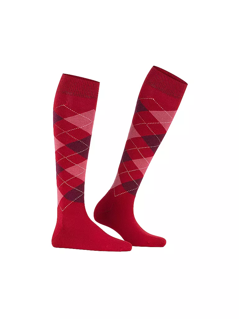 BURLINGTON | Damen Kniestrümpfe MARYLEBONE 36-40 cranberry  | rot