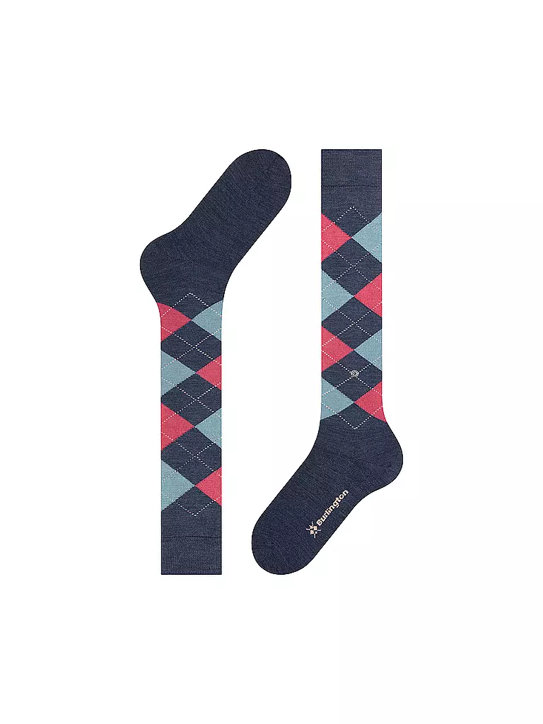 BURLINGTON | Damen Kniestrümpfe MARYLEBONE 36-40 dark blue mel | blau