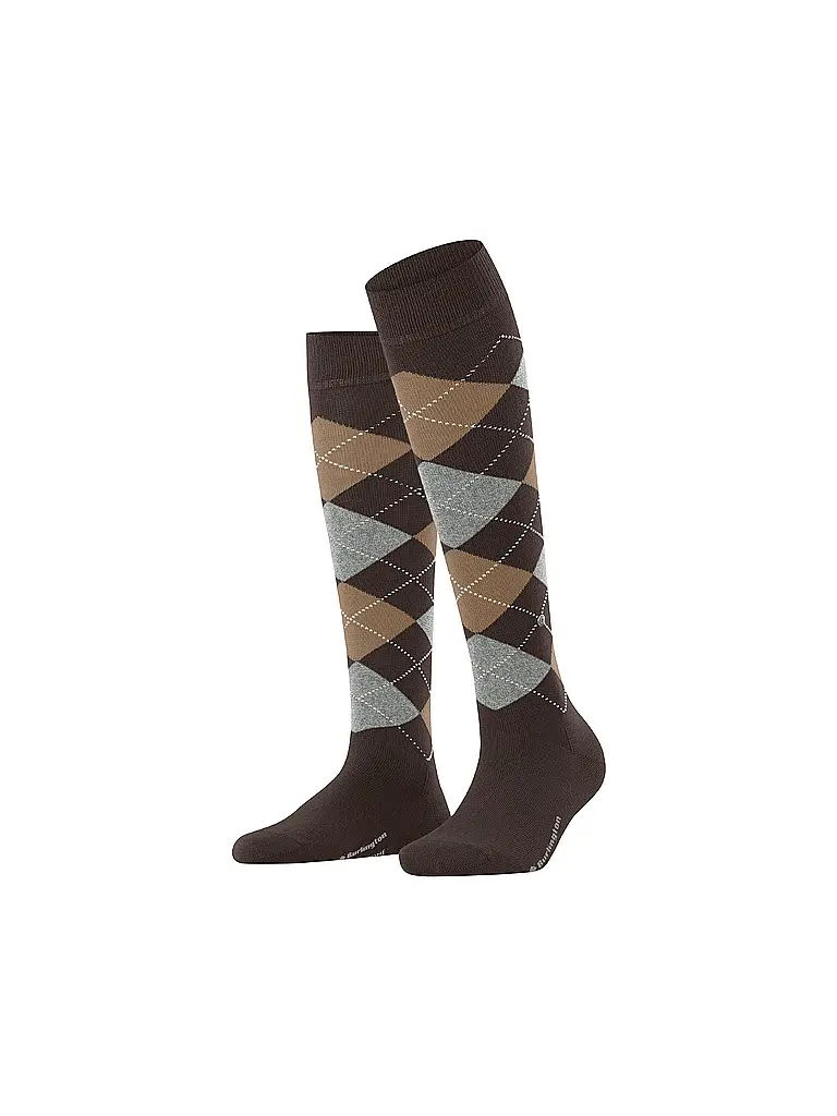 BURLINGTON | Damen Kniestrümpfe MARYLEBONE dark brown | braun