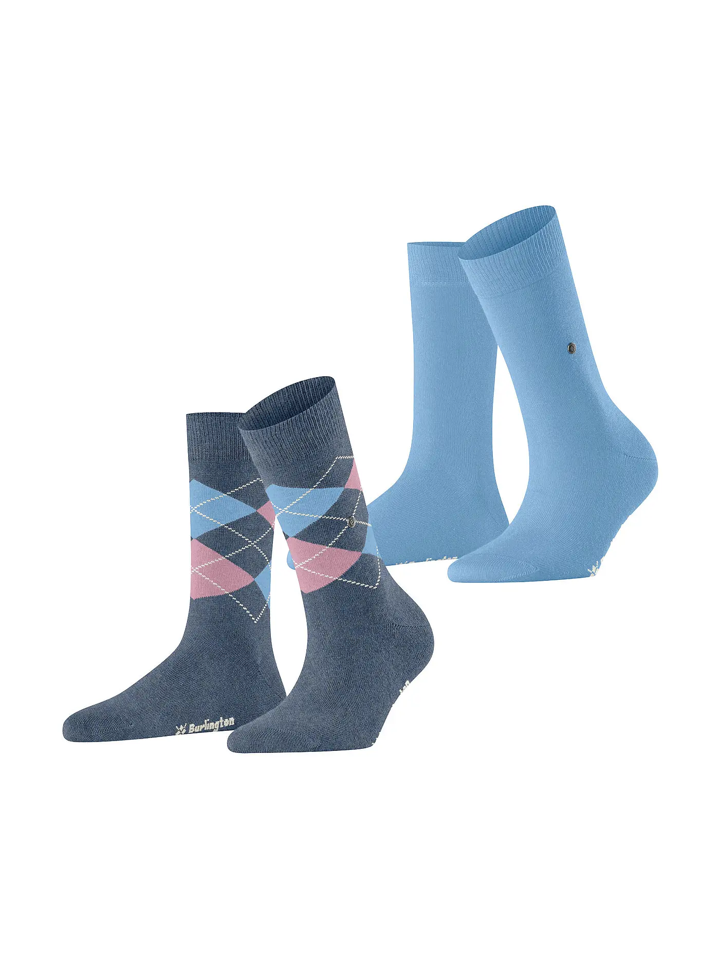 BURLINGTON | Damen Socken EVERYDAY 2-er Pkg 36-41 wine | blau