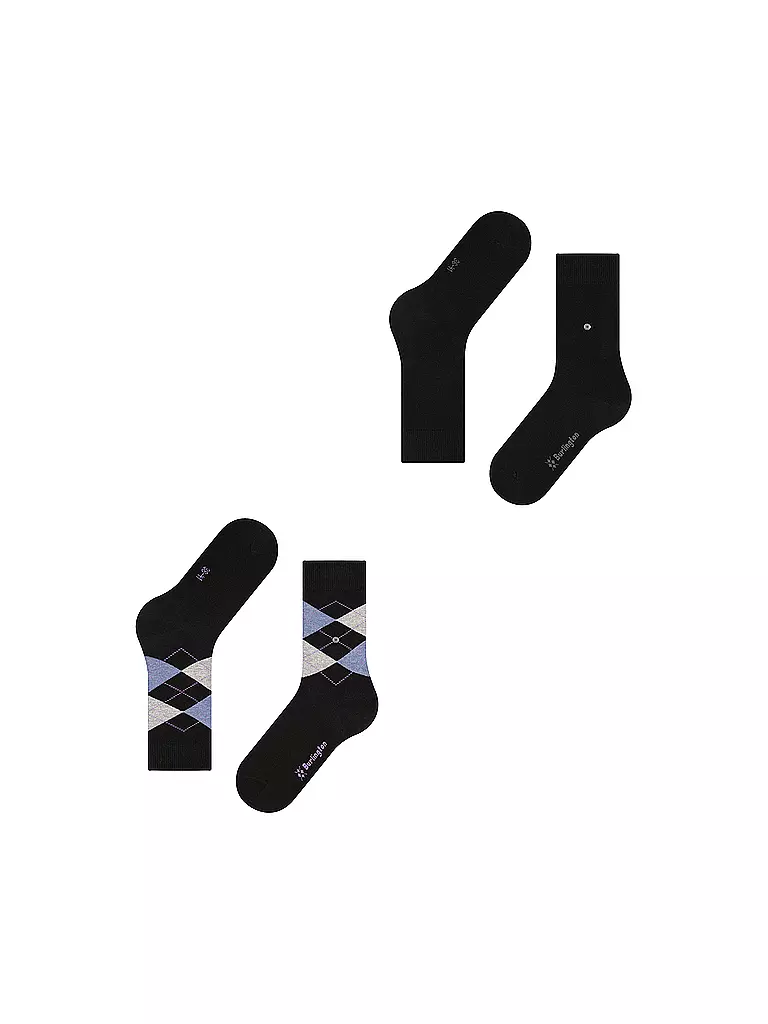 BURLINGTON | Damen Socken EVERYDAY 2-er Pkg 36-41 black | grau