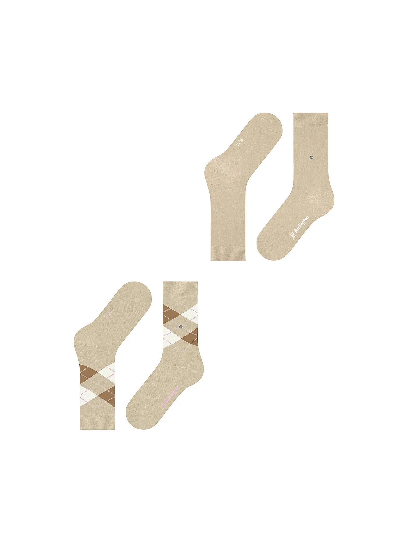 BURLINGTON | Damen Socken EVERYDAY 2-er Pkg 36-41 cream | beige