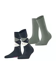 BURLINGTON | Damen Socken EVERYDAY 2-er Pkg 36-41 light grey | blau
