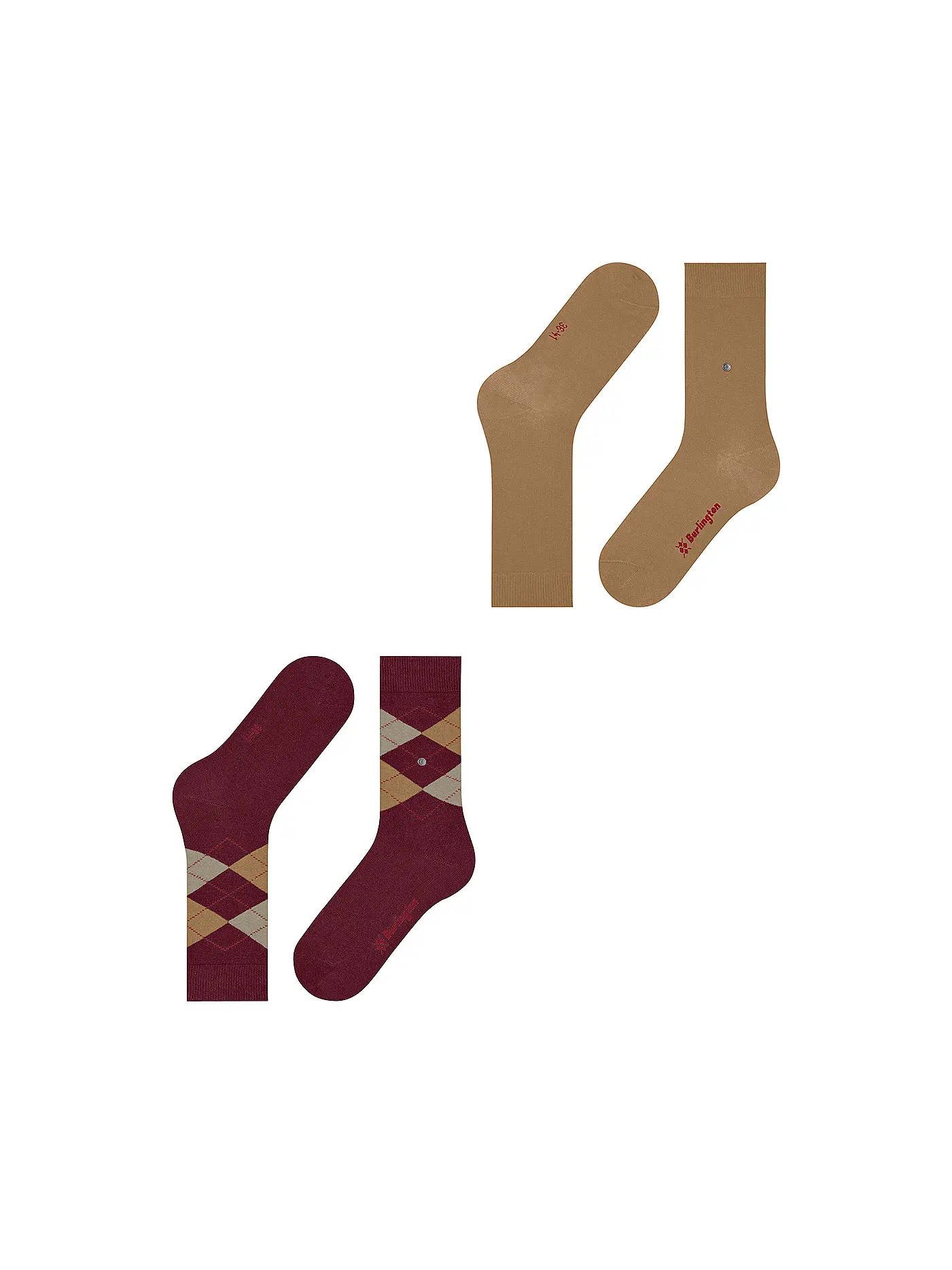 BURLINGTON | Damen Socken EVERYDAY 2-er Pkg 36-41 wine | dunkelrot