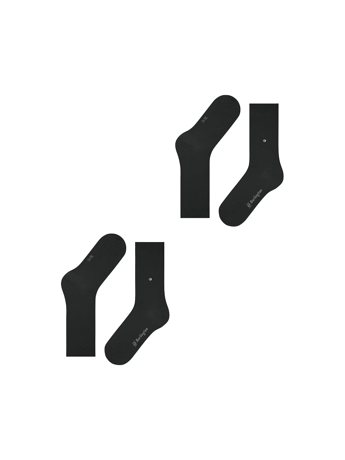 BURLINGTON | Damen Socken EVERYDAY 2-er Pkg. 36-41 black | schwarz