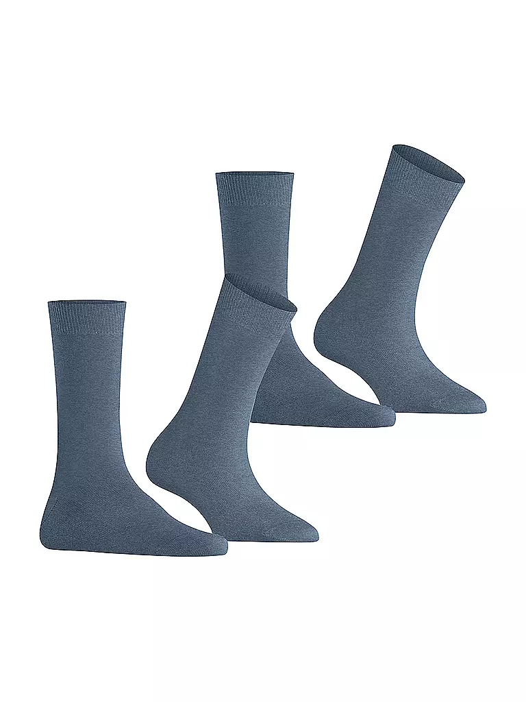 BURLINGTON | Damen Socken EVERYDAY 2-er Pkg. 36-41 light denim | schwarz