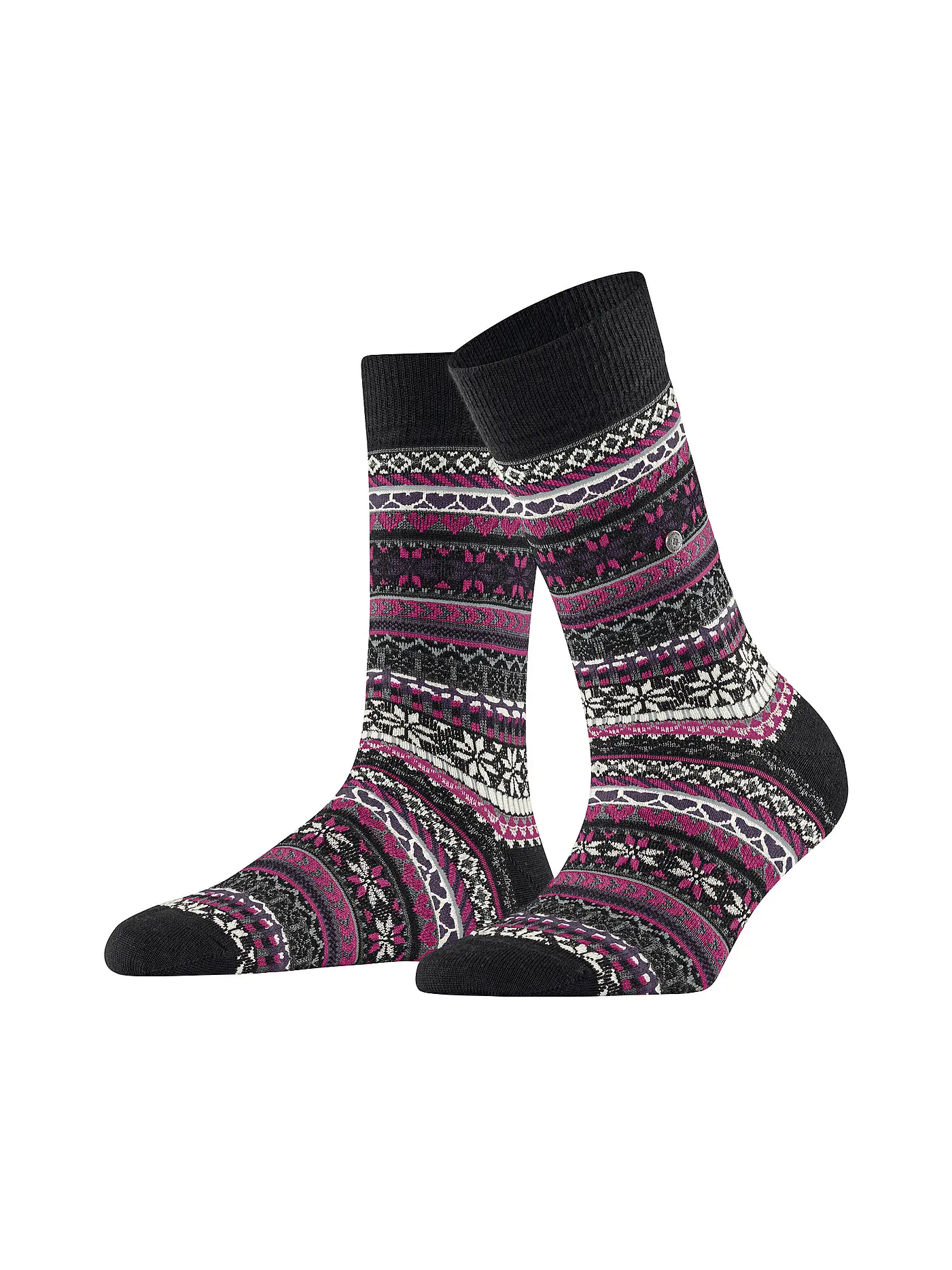 BURLINGTON | Damen Socken FAIR ISLE DELIGHT 36-41 claret | schwarz