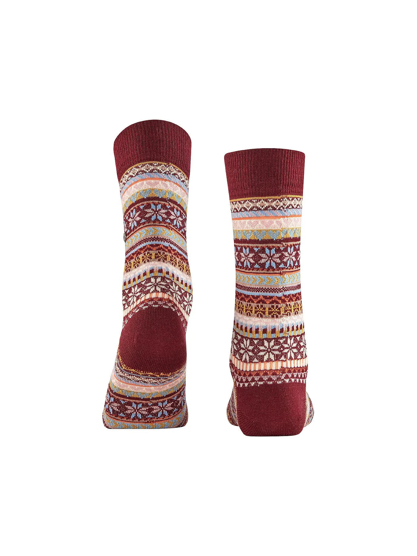 BURLINGTON | Damen Socken FAIR ISLE DELIGHT 36-41 claret | dunkelrot