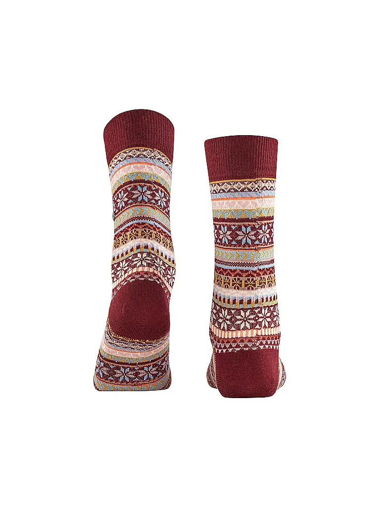 BURLINGTON | Damen Socken FAIR ISLE DELIGHT 36-41 claret | 