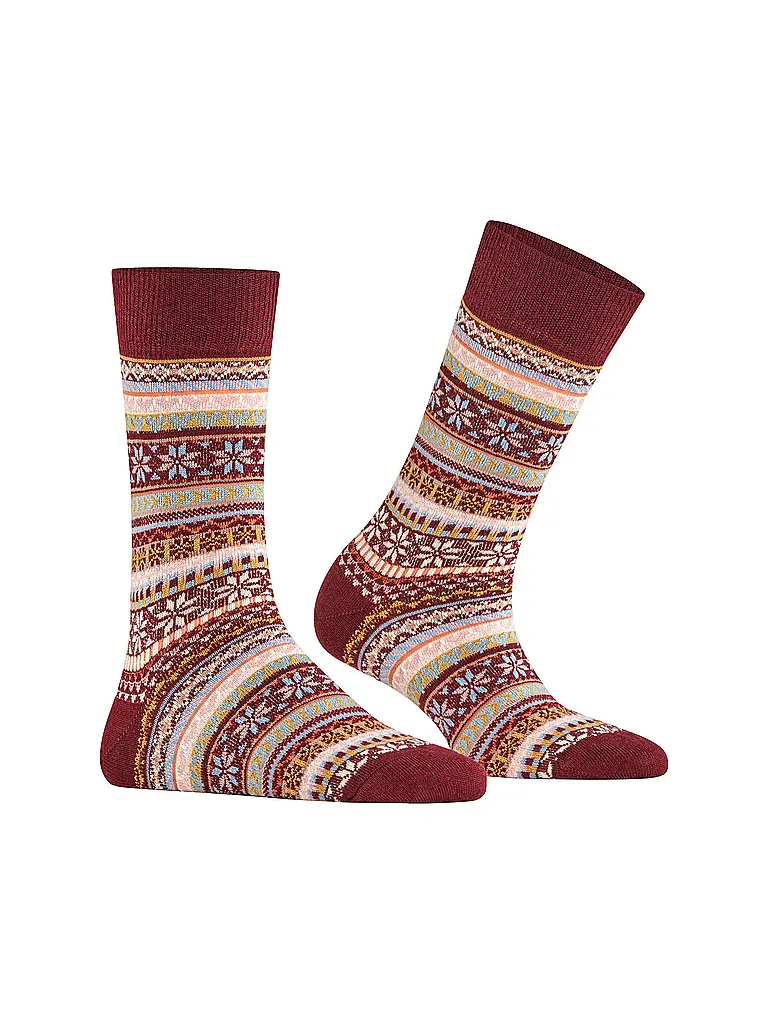BURLINGTON | Damen Socken FAIR ISLE DELIGHT 36-41 claret | 