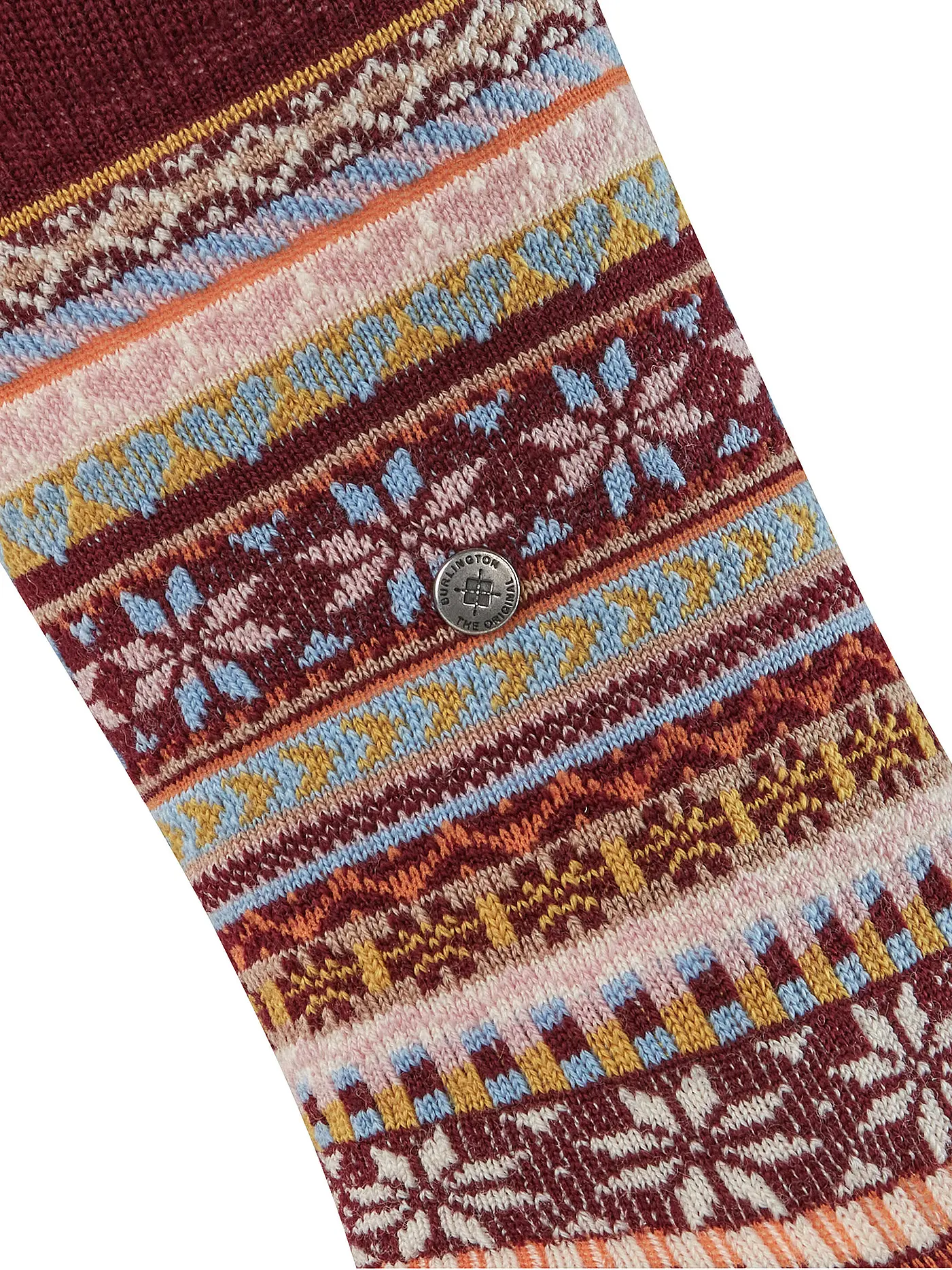 BURLINGTON | Damen Socken FAIR ISLE DELIGHT 36-41 claret | dunkelrot