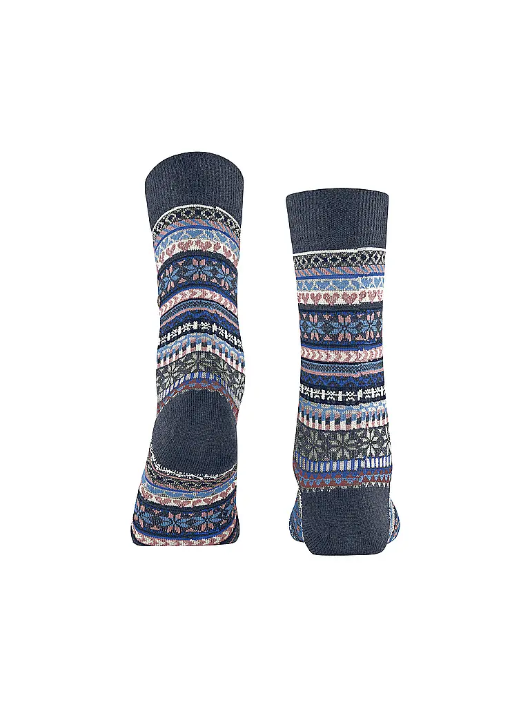BURLINGTON | Damen Socken FAIR ISLE DELIGHT 36-41 dark blue mel. | 