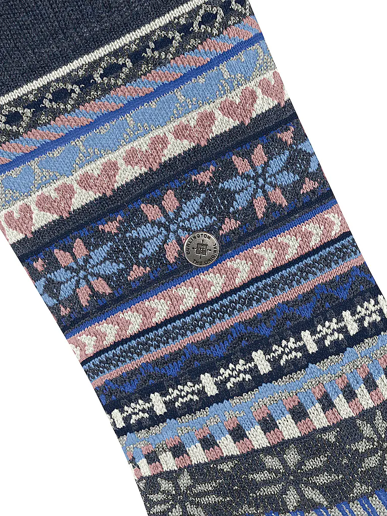 BURLINGTON | Damen Socken FAIR ISLE DELIGHT 36-41 dark blue mel. | 
