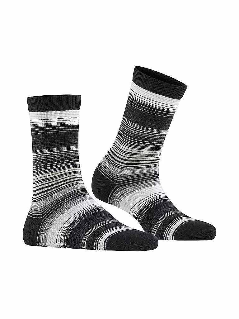 BURLINGTON | Damen Socken STRIPE 36-41  lblack | grau