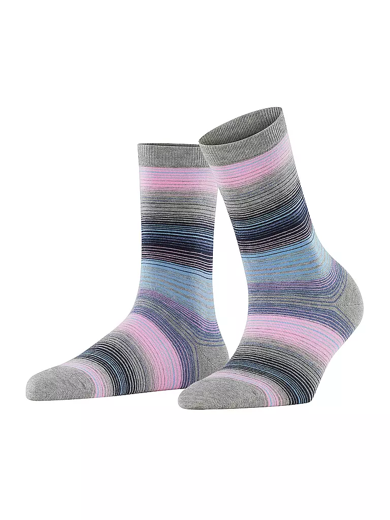 BURLINGTON | Damen Socken STRIPE 36-41  light grey | grau