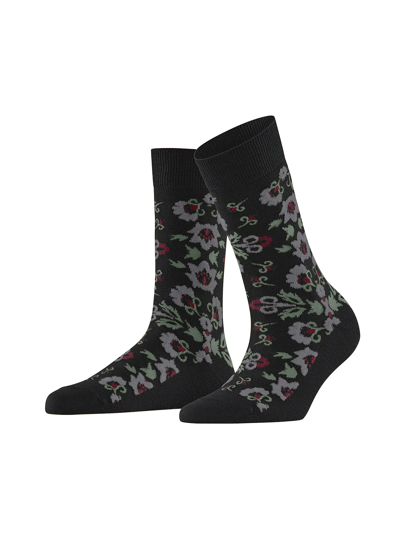 BURLINGTON | Damen Socken VELVET BLOOMS 36-41 black | schwarz