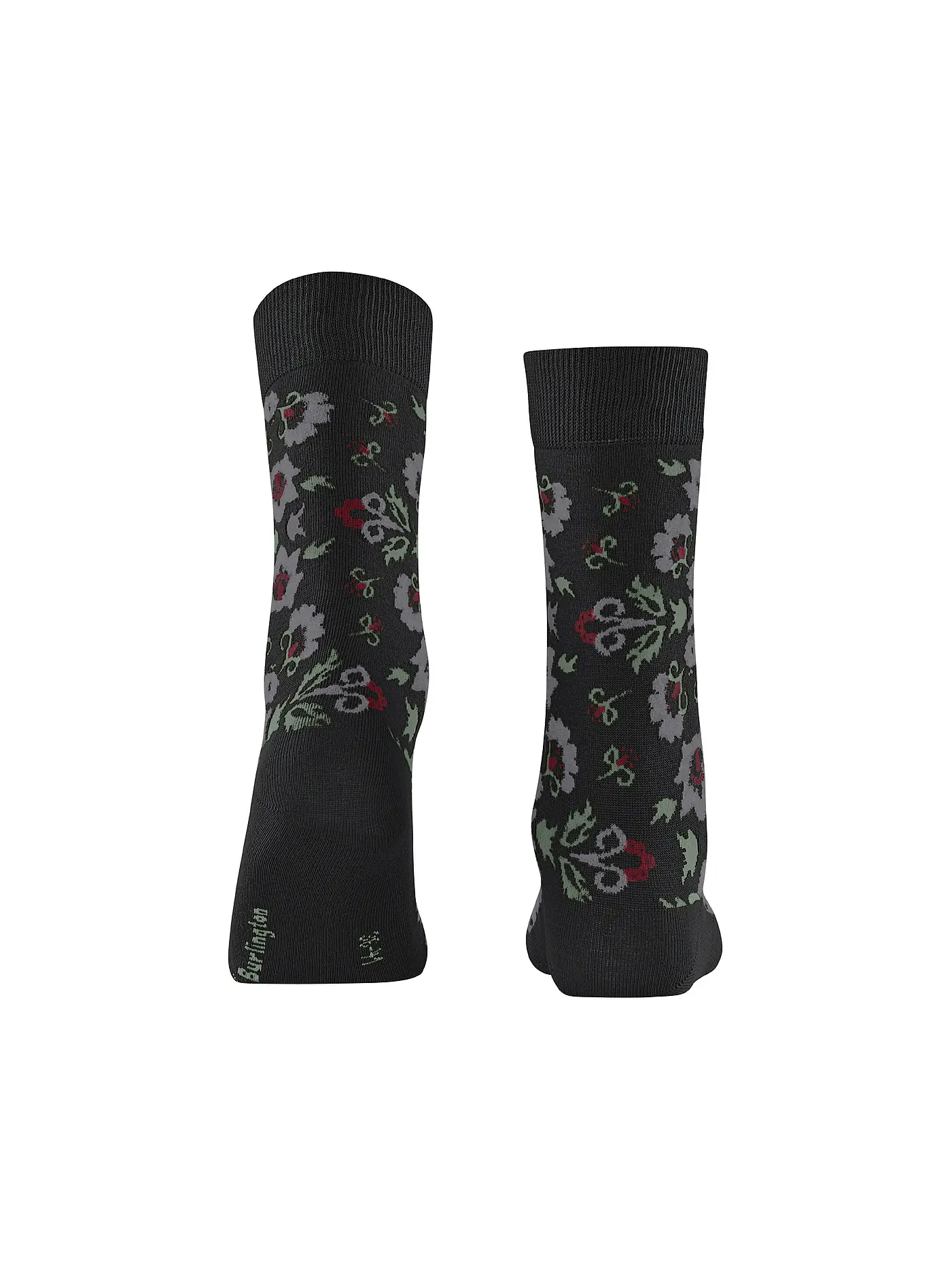 BURLINGTON | Damen Socken VELVET BLOOMS 36-41 black | schwarz