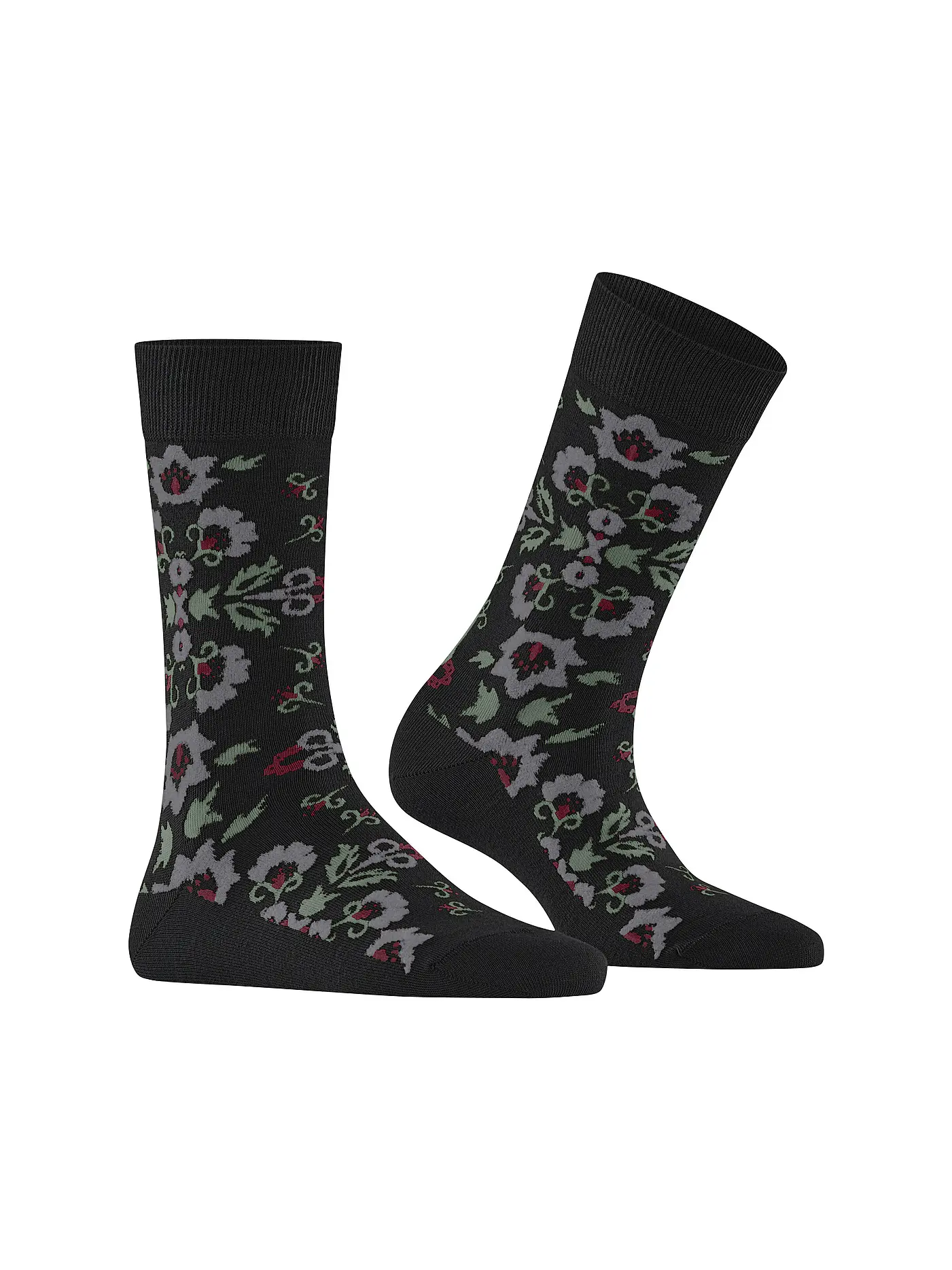 BURLINGTON | Damen Socken VELVET BLOOMS 36-41 black | schwarz