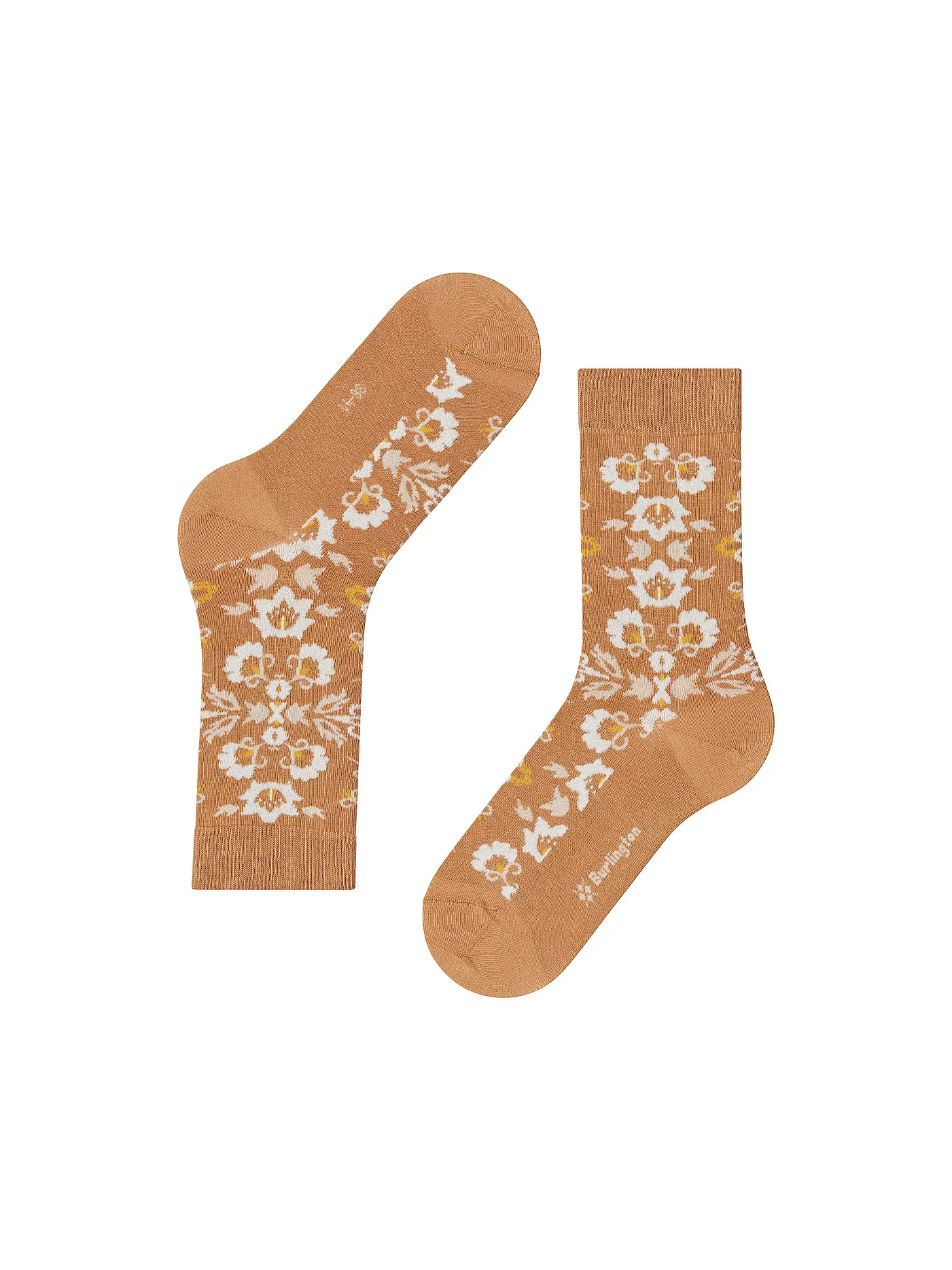 BURLINGTON | Damen Socken VELVET BLOOMS 36-41 brown sugar | braun