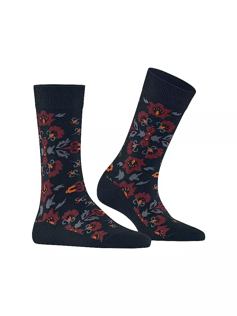 BURLINGTON | Damen Socken VELVET BLOOMS 36-41 marine | dunkelblau