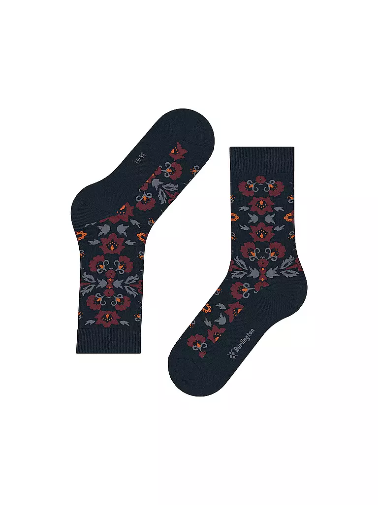 BURLINGTON | Damen Socken VELVET BLOOMS 36-41 marine | dunkelblau