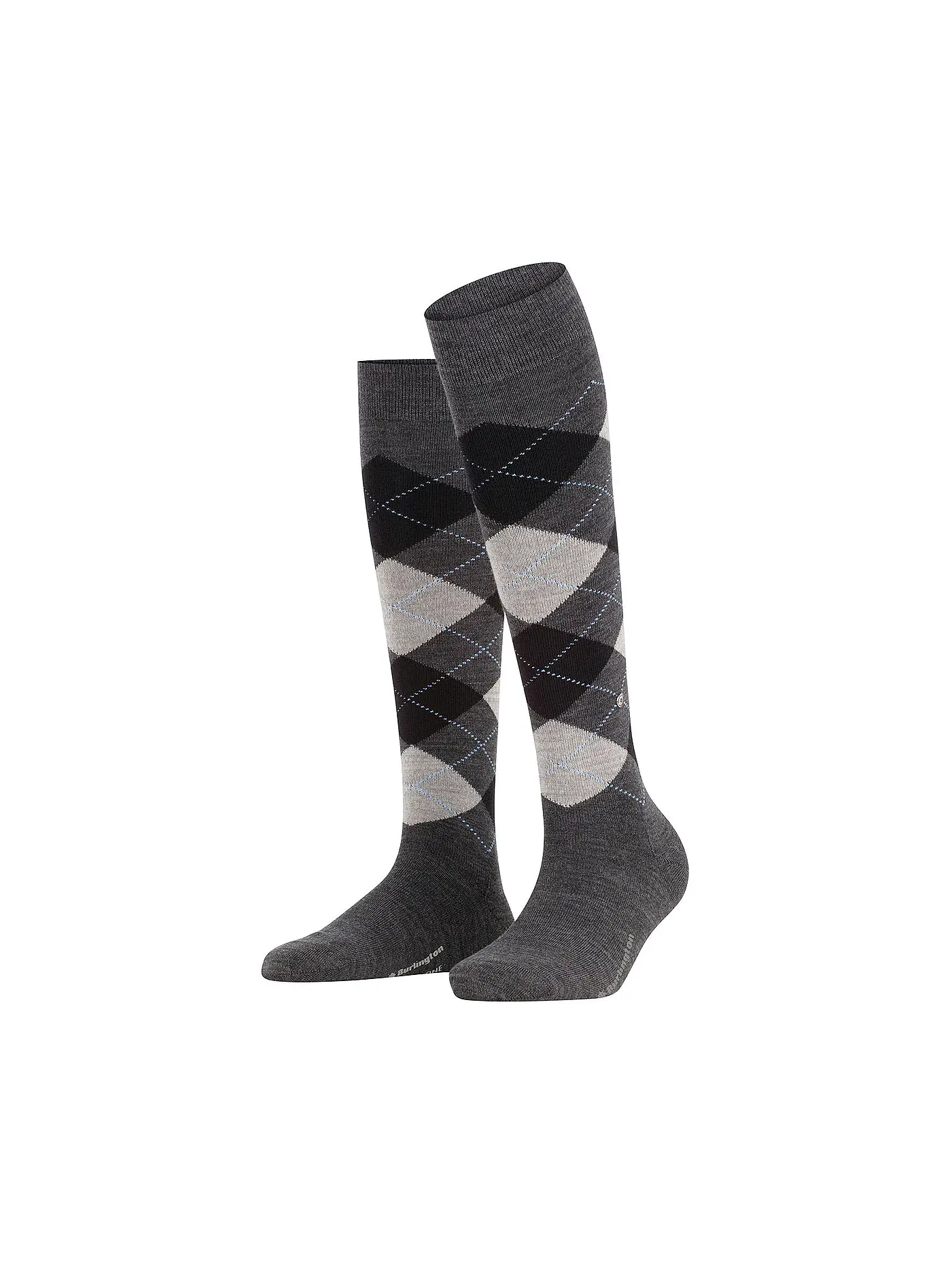 BURLINGTON | Damen Kniestrümpfe MARYLEBONE dark brown | grau