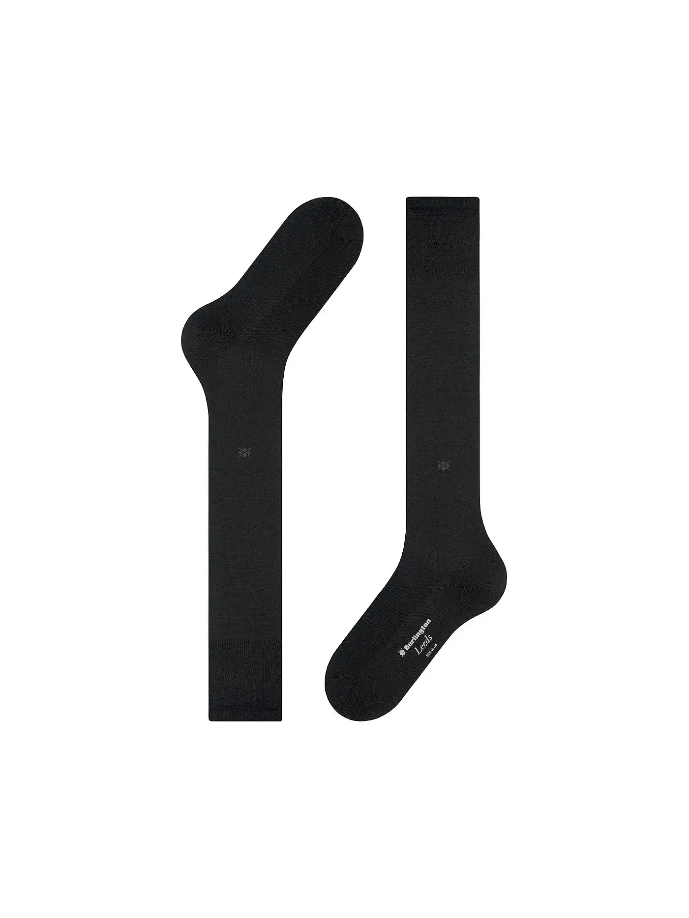 BURLINGTON | Herren Kniestrümpfe LEEDS 40-46 black | schwarz
