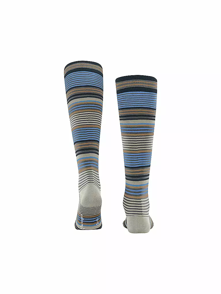 BURLINGTON | Herren Kniestrümpfe STRIPE 40-46 dark grey | olive