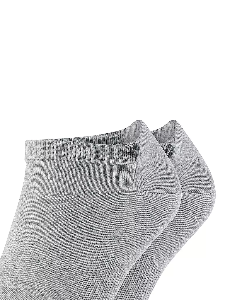 BURLINGTON | Herren Sneaker Socken EVERYDAY 2-er Pkg. 40-46 light grey | schwarz