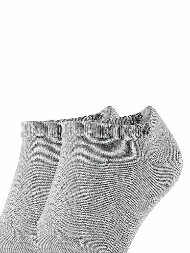BURLINGTON | Herren Sneaker Socken EVERYDAY 2-er Pkg. 40-46 light grey | schwarz