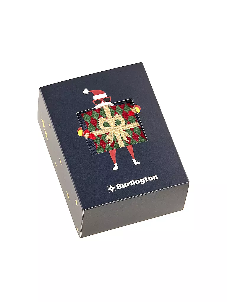 BURLINGTON | Herren Socken 2-er Pkg. X-MAS GIFT BOX 40-46 sortiment | dunkelrot