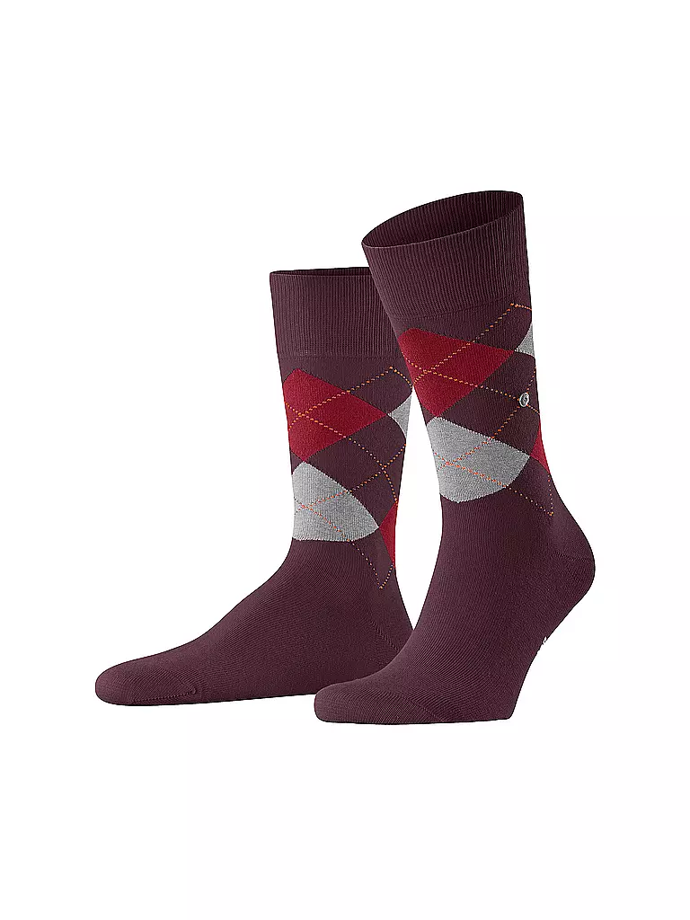BURLINGTON | Herren Socken 2-er Pkg. X-MAS GIFT BOX 40-46 sortiment | dunkelrot
