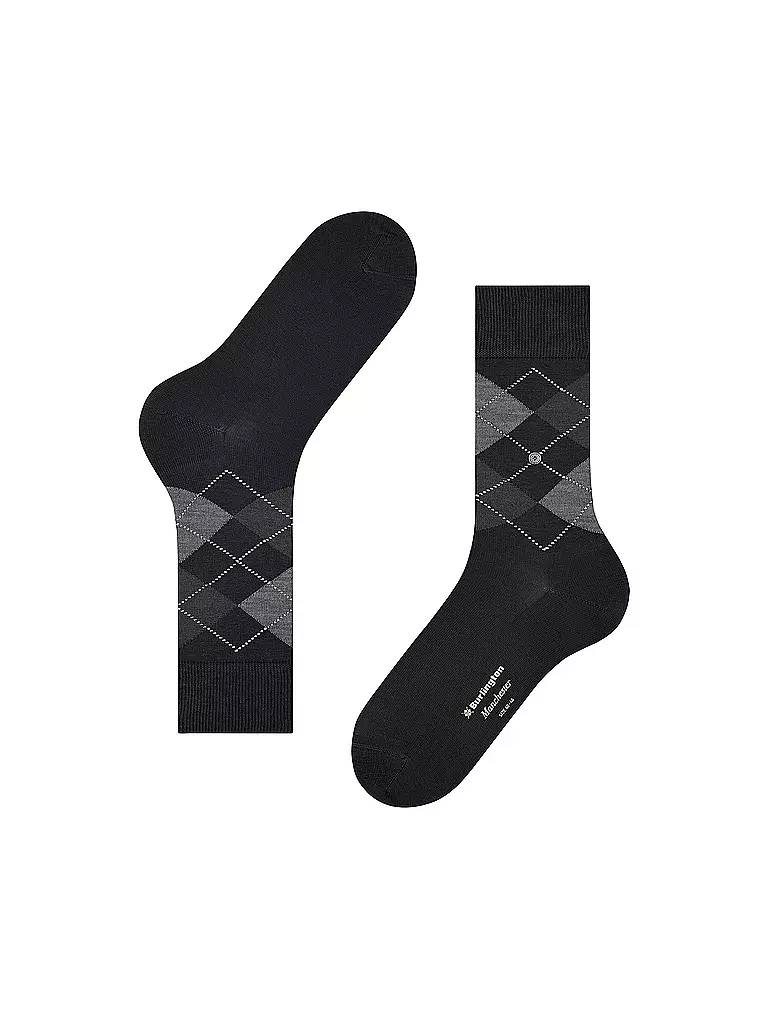 BURLINGTON | Herren Socken 40-46 MANCHESTER black | schwarz