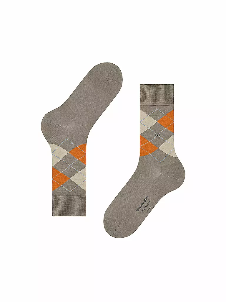 BURLINGTON | Herren Socken 40-46 MANCHESTER cognac | hellgrau