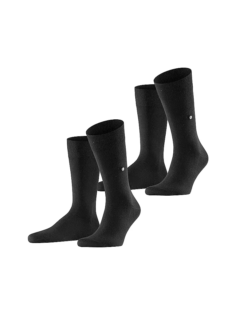 BURLINGTON | Herren Socken EVERYDAY 2-er Pkg. 40-46 black | schwarz