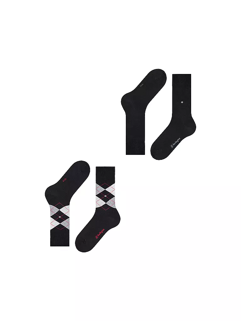 BURLINGTON | Herren Socken EVERYDAY 2-er Pkg. 40-46 black | schwarz