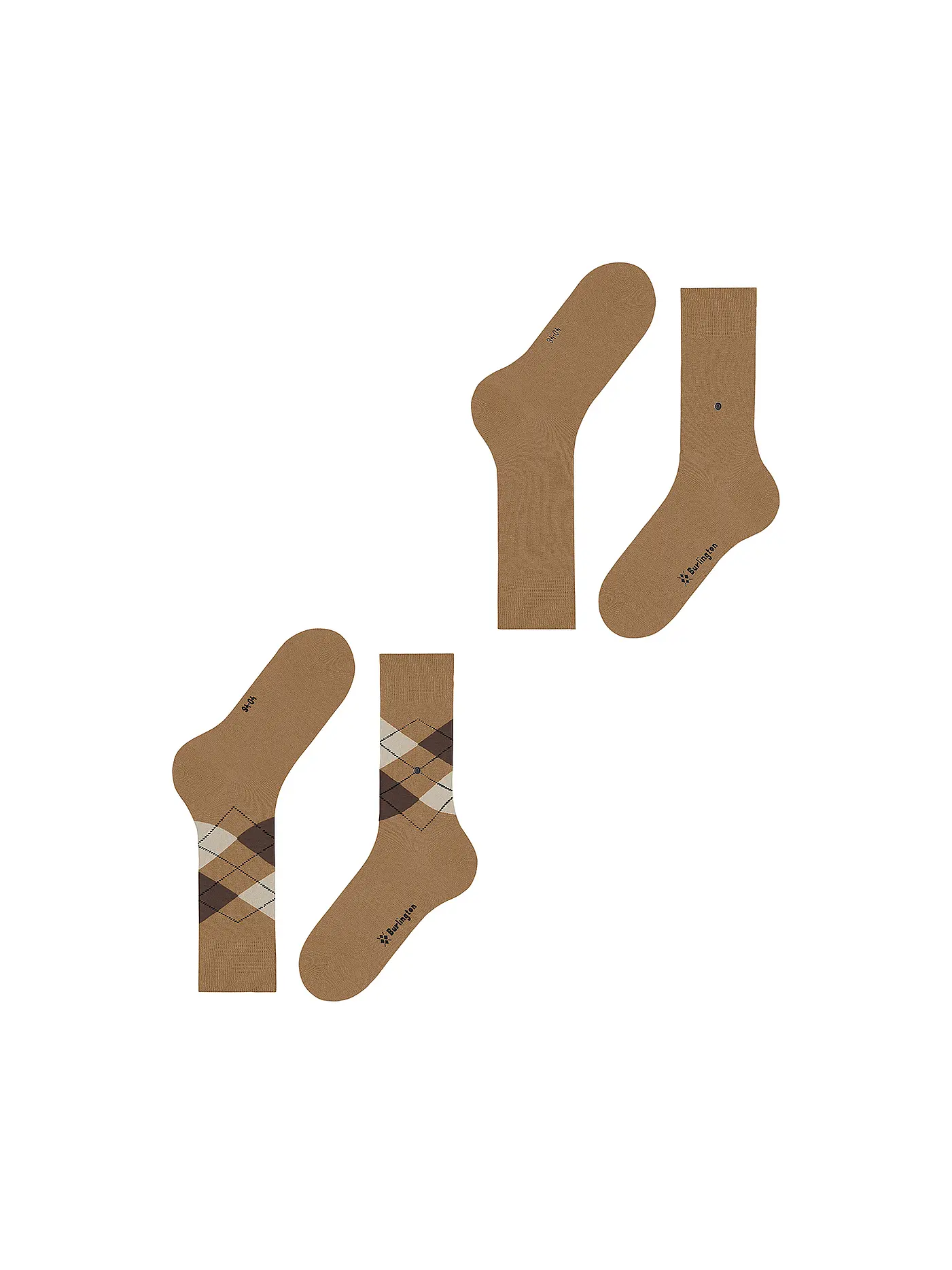 BURLINGTON | Herren Socken EVERYDAY 2-er Pkg. 40-46 brown sugar | camel