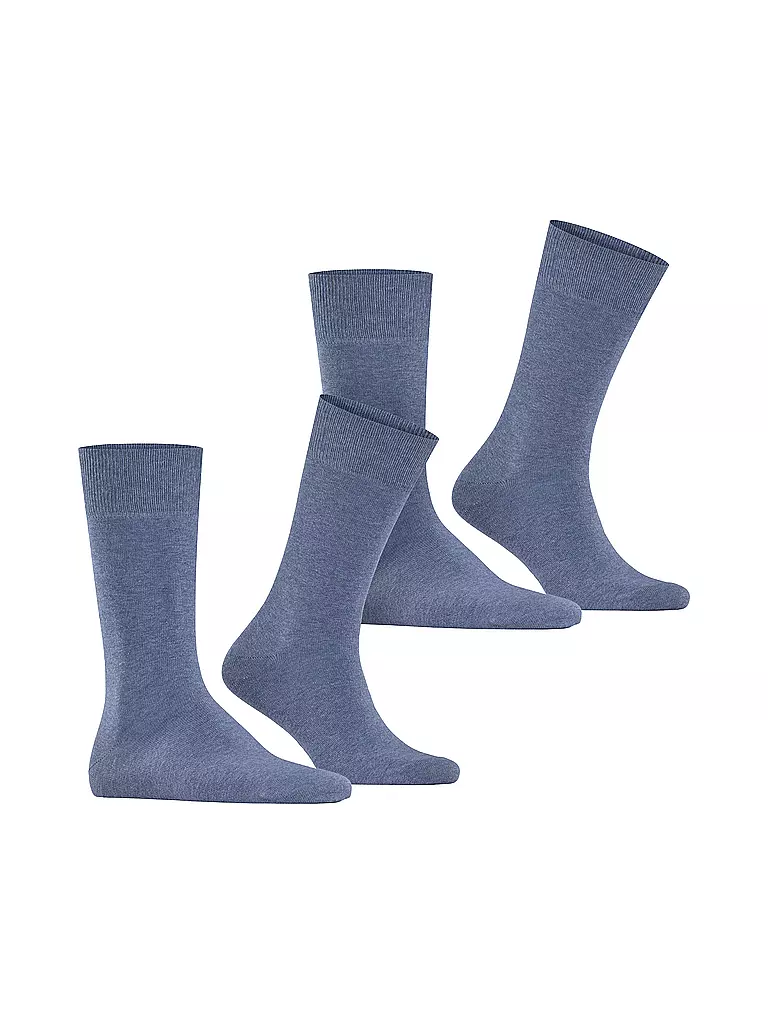 BURLINGTON | Herren Socken EVERYDAY 2-er Pkg. 40-46 light denim | schwarz