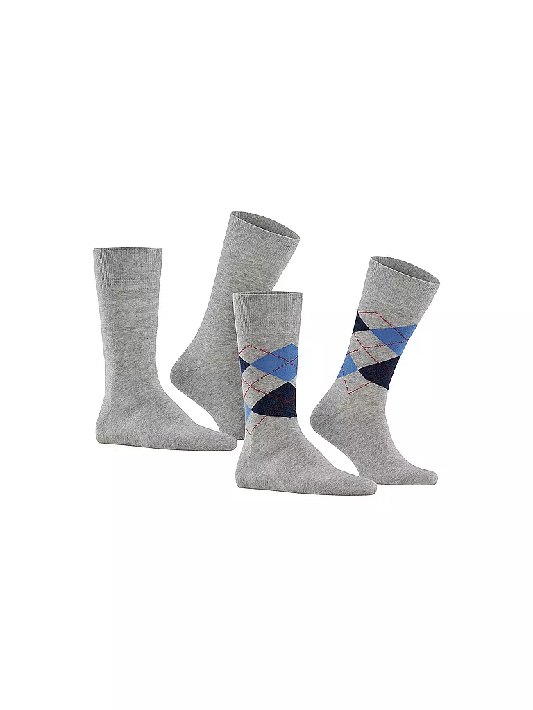 BURLINGTON | Herren Socken EVERYDAY 2-er Pkg. 40-46 light grey | hellgrau