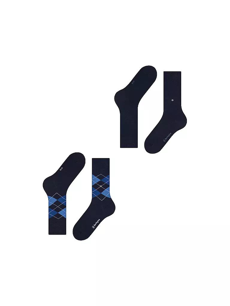 BURLINGTON | Herren Socken EVERYDAY 2-er Pkg. 40-46 marine | blau