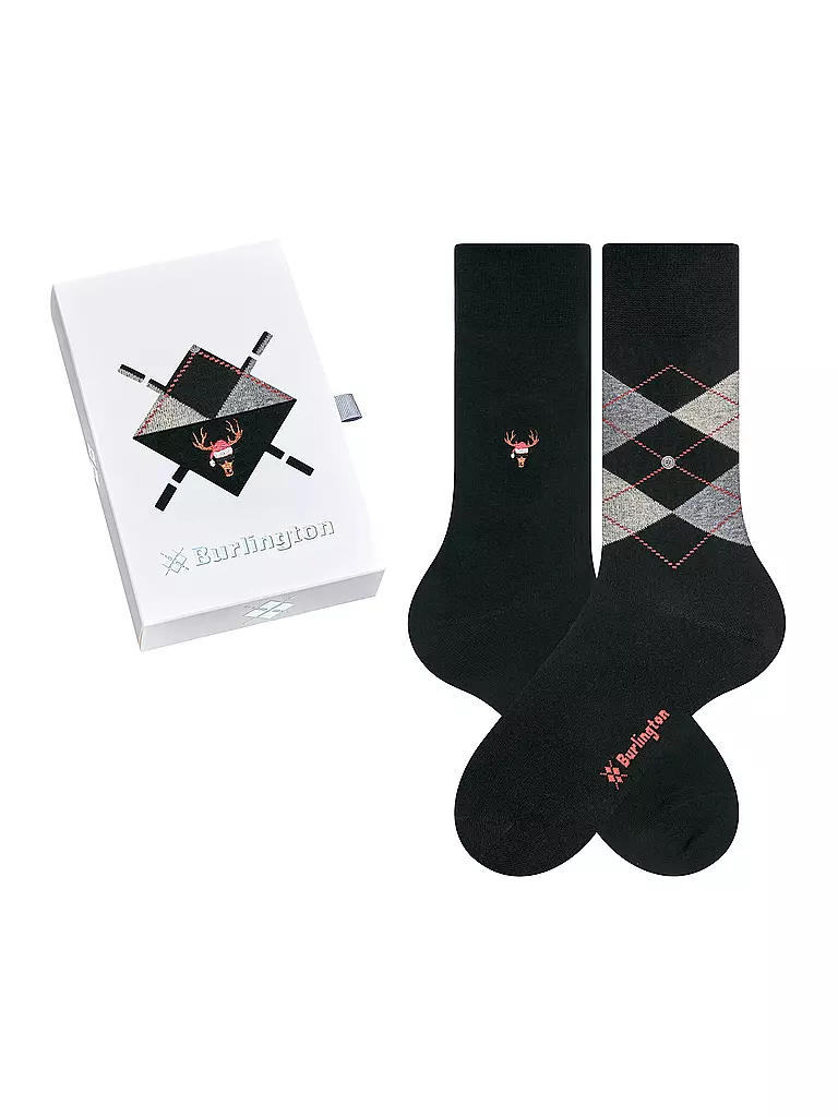 BURLINGTON | Herren Socken Geschenkebox EVERYDAY X-MAS 40-46 sortiment | schwarz