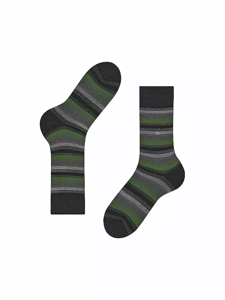 BURLINGTON | Herren Socken ORGANIC STRIPE 40-46 black-mix | schwarz