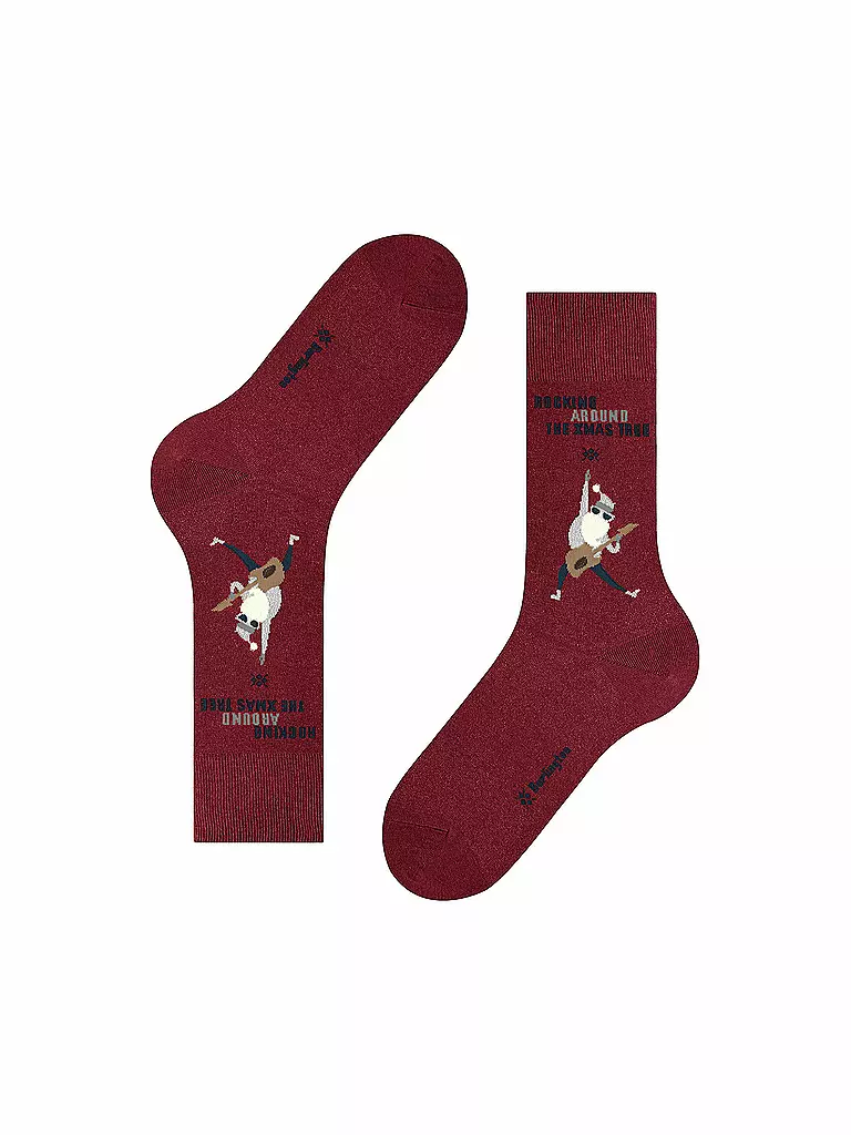 BURLINGTON | Herren Socken Rocking X-Mas Gr. 40-46 | rot