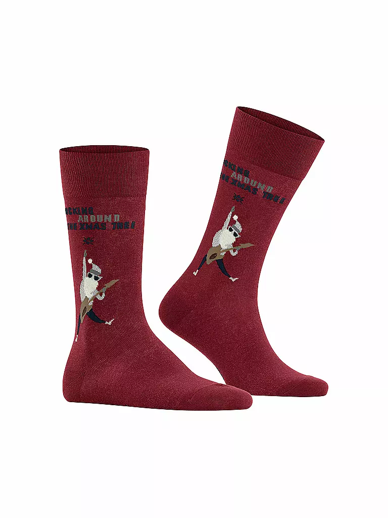 BURLINGTON | Herren Socken Rocking X-Mas Gr. 40-46 | rot