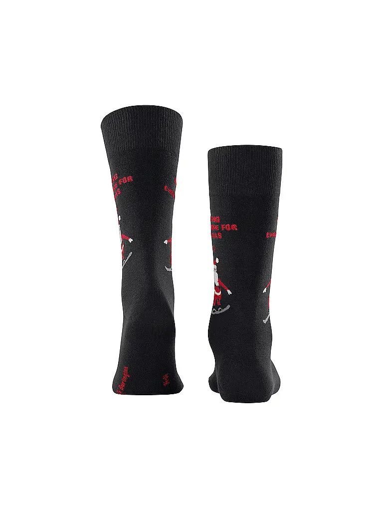 BURLINGTON | Herren Socken SNOWBOARDING SANTA 40-46 black | 