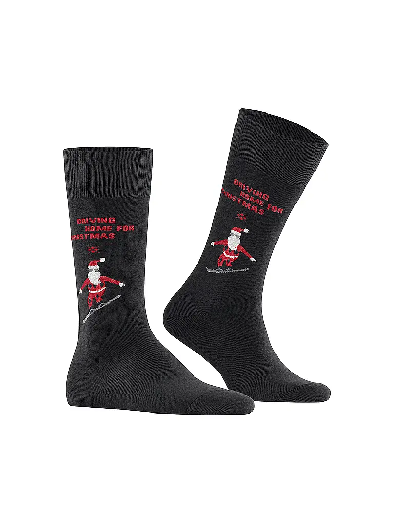 BURLINGTON | Herren Socken SNOWBOARDING SANTA 40-46 black | 