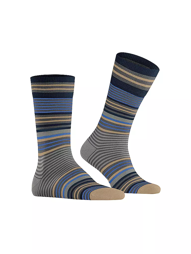BURLINGTON | Herren Socken STRIPE 40-46 dark grey | olive