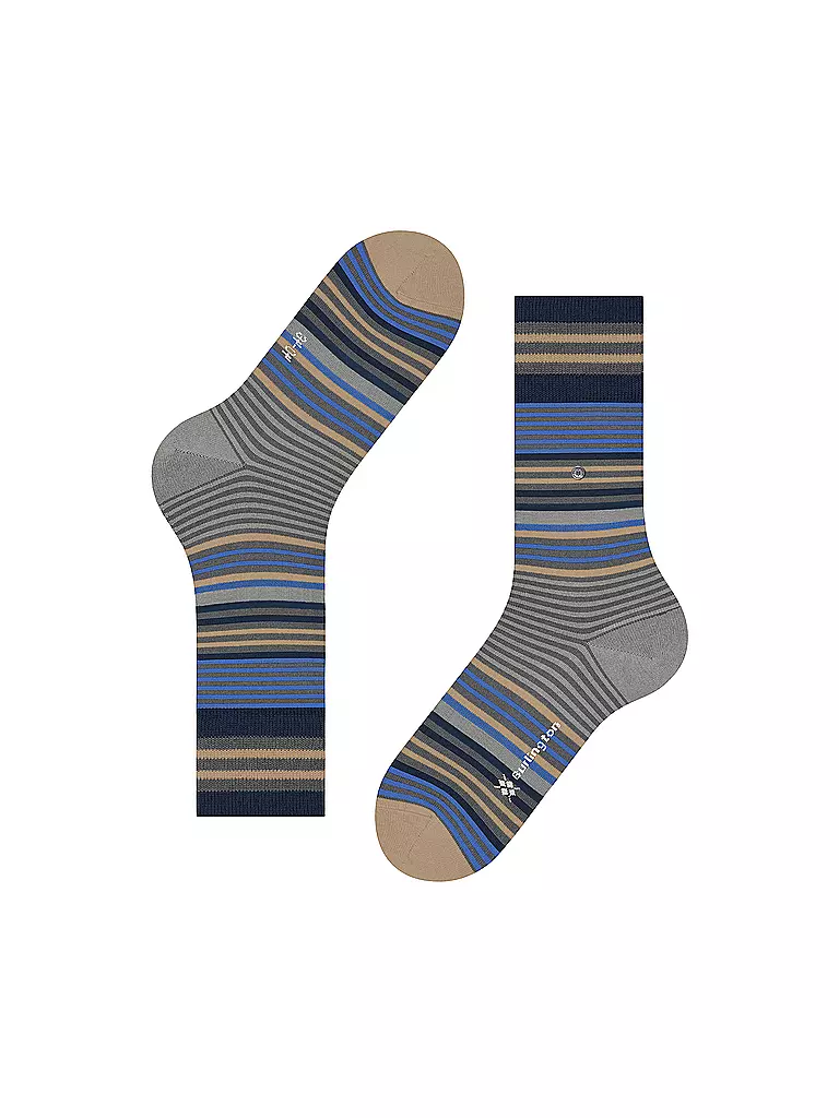 BURLINGTON | Herren Socken STRIPE 40-46 dark grey | olive